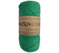 TOMASELLI MERCERIA Cordino 3 Mm Macra More Cotone Uncinetto 250 GR macramè Crochet Filo 200 Mt - Verde Bandiera