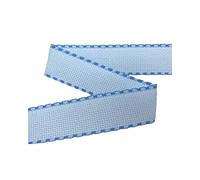 TOMASELLI MERCERIA Passamaneria Nastro Bordo Tela Aida Punto Croce 55 Fori Alto 3 Cm - Celeste