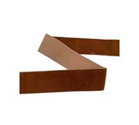 TOMASELLI MERCERIA Passamaneria Nastro Bordo Velluto Tipo Mano Seta Alto 5 Cm - Marrone Chiaro