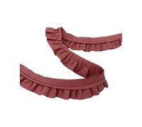 TOMASELLI MERCERIA Passamaneria Profilo Rouches Frangia Liscio Misto Cotone Unito Alto 25 Mm - Rosa Antico