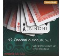 Tomaso Albinoni 12 CONCERTI A CINQUE OP.5 - Tomaso Albinoni (CD) Album