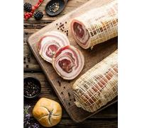 Tomassoni PANCETTA ARROTOLATA di Maiale | Senza Glutine e Senza Lattosio | Prodotto Artigianale 100% Italiano | Specialità Gourmet Marchigiana | Trancio Sottovuoto 450g