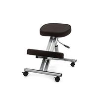 Tomasucci 1644 Berger - Sgabello ergonomico, Alzata a gas regolabile in altezza, Alluminio/Nero