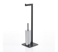 Tomasucci colonna porta spazzolino e porta carta igienica janny black