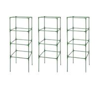Tomato Cage, Garden Plant Support Rack, Heavy-Duty 3-Piece Metal Frame, Ideal for Climbing Vegetables, Flowers, Peonies, Roses, Outdoor Gardening, Pots, Patio, Lawn Beds, 105cm
