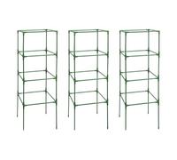 Tomato Cage, Heavy-Duty Plant Support Rack, 3 Piece Climbing Frame Set for Vegetables, 41.34 Inches, Cucumbers, Fruits, Flowers, Peonies, Roses, Gardening in Lawn, Outdoor Pots