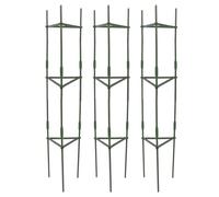 Tomato Cage Heavy Duty Sturdy Steel Core Plastic Coated Plant Support Stakes for Garden Pots Indoor Outdoor Use 3 Pack (120 centimetri)