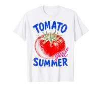 Tomato Girl Summer Garden Veggie Lover Aesthetic Maglietta
