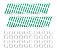 Tomato Hooks with String, Climbing Plant Support Set, 40-Piece Stem Holders 40 Clips, Gardening Tool for Cucumber Eggplant Pepper Watermelon Flower Vine Growth Use