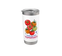 Tomato Lover Nothing But Tomatoes Vegetable Garden Foodie Bicchiere termico in acciaio inox doppia parete