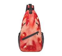 Tomato Slice Jewel Dragonfly Crossbody Backpack Sling Bag Zaino da trekking da donna per uomo