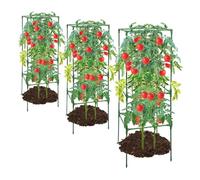 Tomato Support Cage, Garden Plant Trellis, Climbing Stake System, Heavy Duty Metal Frame Adjustable Design for Outdoor Patio Lawn Flower Bed Gardening, 41.34 Inches