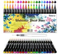 Tomaxis Pennarelli 20 pz Art Supplies pennello per acquerelli penne per schizzi da colorare libri DIY Gazzetta calligrafia pittura con 1 acqua pennello con punta in feltro
