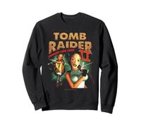 Tomb Raider II Staring Lara Croft Vintage Collage Video Game Felpa