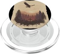 Tomba della foresta nei colori degli Stati Uniti per gli amanti delle aquile simboliche PopSockets PopGrip per MagSafe