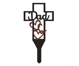 Tomba in metallo a forma di cuore per mamma con motivo floreale, resistente alle intemperie, alla memoria della mamma, elegante decorazione per cimitero come monumento da giardino, 26 x 16 cm