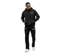 TOMBARRON Tuta da uomo per il tempo libero Paint Splatter Casual Tracksuit Oversize | XL | Black