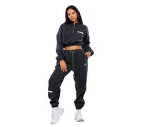 TOMBARRON Tuta per il tempo libero da donna Casual Cropped Fleece Stylish Oversize Tracksuit | S | Anthracite