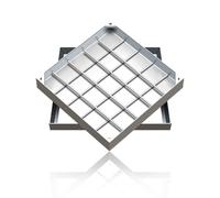 Tombino for piantagione di prato，Chiusino E Telaio Invisibili in Acciaio Inox ，copertura invisibile for bacino fognario con design a filo, for vialetto, marciapiede(5cm,100 * 100cm/39.4 * 39.4in)