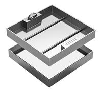 Tombino Invisibile in Acciaio Inossidabile 304, Chiusino Pozzetto per Fosse Settiche Quadrate Incassate, Coperchi Pozzetti con Maniglia Girevole per Marciapiedi, Cortili(80x80x5cm/31x31x2in)