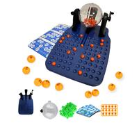 Tombola 48 Cartelle con Bussolotto Girevole Gioco Bingo Lotto Tombola Automatica