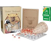 Tombola Napoletana TRADIZIONALE con numeri in legno Panariello in VIMINI e CARTE