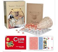 TOMBOLA TRADIZIONALE NAPOLETANA VIMINI + CARTE FRANCESI MODIANO GIOCO DA TAVOLO