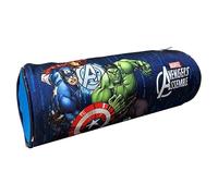Tombolino Avengers, Marvel, astuccio scolastico rotondo, scuola, cancelleria, organizer portapenne, matite, colori