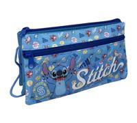 Tombolino Stitch 3 Scomparti Astuccio Scuola Disney 22x13,5x2 cm