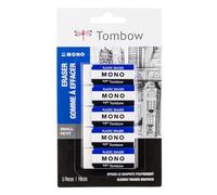 Tombow 57321 MONO Gomme, bianco, piccolo, confezione da 5 pezzi, rimuove le macchie pulite senza danneggiare la carta