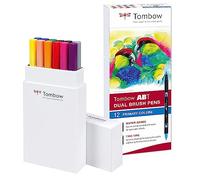 Tombow ABT-12P-1 tratto fine, Set da 12 Pennarelli, colori Primari