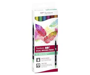 Tombow ABT-6C -3 Fasermaler ABT doppia spazzola della penna con due suggerimenti Set di 6, dermatologicamente testato
