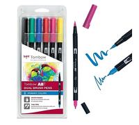 Tombow ABT-6P-1 Set da 6 marker Dual Brush - Colori Primari