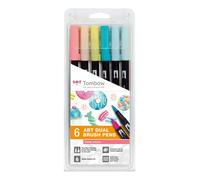 Tombow ABT-6P-4 marker Dual Brush, Multicolore