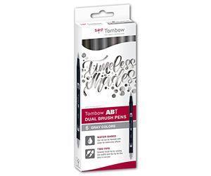 Tombow ABT ABT-6C-6 - Penna a due punte, perfetta per lettering manuale e bullet journal, acquerellabile, ABT-6C-6