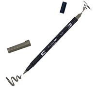 Tombow ABT Dual Brush Pen, ABT-N49, penna a due punte, perfetta per lettering e bullet journal, acquerellabile, grigio caldo 8