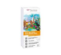 TOMBOW ABT DUAL BRUSH PEN ACQUARELLABILE SET 18 PENNARELLI