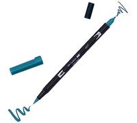 Tombow | ABT Dual Brush | Pennarello a doppia punta pennello acquerellabile | Per lettering, disegno, pittura, manica | uso domestico e professionale | Color Tiki Teal