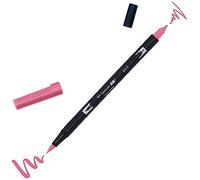 Tombow - ABT Dual Brush - Pennarello doppio pennello acquerellabile - Per lettering, disegno, pittura, manica - uso domestico e professionale - Color pink punch