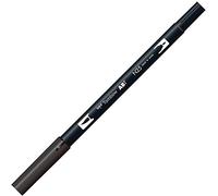 Tombow ABT - Set di 6 penne a doppia pennello, colore: Nero