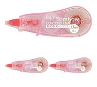 Tombow CT-CCE4-PK - Mini rullo di correzione, 4,2 mm x 6 m, colore: Rosa trasparente (Confezione da 3)