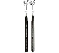 Tombow Fineliner MONO drawing pen, larghezza tratto 02 (circa 0,30 mm), inchiostro pigmentato, resistente all'acqua e alla luce, per schizzi, illustrare e disegnare, nero, WS-EFL-H-02