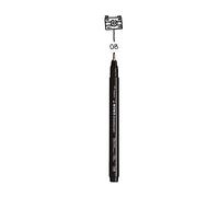 Tombow Fineliner MONO drawing pen, larghezza tratto 08 (circa 0,60 mm), inchiostro pigmentato, resistente all'acqua e alla luce, per schizzi, illustrare e disegnare, nero, WS-EFL-H-08