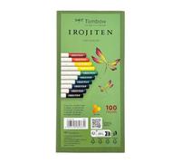 Tombow IROJITEN - Set di 10 matite artistiche, colori vivaci, mina a base di cera per sfumature delicate, confezione di alta qualità