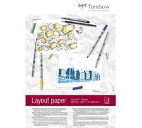 Tombow PB-LAYOUT - Blocco formato DIN A4, colore: bianco, semitrasparente