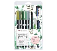 Tombow Marker ABT Dual Brush set Greenery (9)