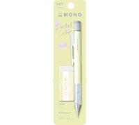 Tombow MONO Graph e Mono, gomma da 0,5 mm, colore giallo crema, precisione con punta da 4 mm, innovativo meccanismo di agitazione, pinza in ottone più stabile, ricaricabile, incl. gomma [SH-MG54-PE04A