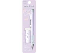 Tombow MONO Graph e Mono, gomma da 0,5 mm, lavanda, precisione con punta da 4 mm, innovativo meccanismo agitazione, pinza in ottone più stabile, ricaricabile, incl. gomma [SH-MG94-PE04A]