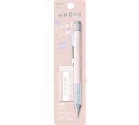 Tombow MONO Graph e Mono, gomma da 0,5 mm, rosa corallo, precisione con punta da 4 mm, innovativo meccanismo di agitazione, pinza in ottone più stabile, ricaricabile, incl. gomma [SH-MG84-PE04A]