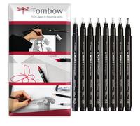 Tombow MONO Penna Fineliner Impermeabile all’Acqua Inchiostro Nero 0.05-0.8mm